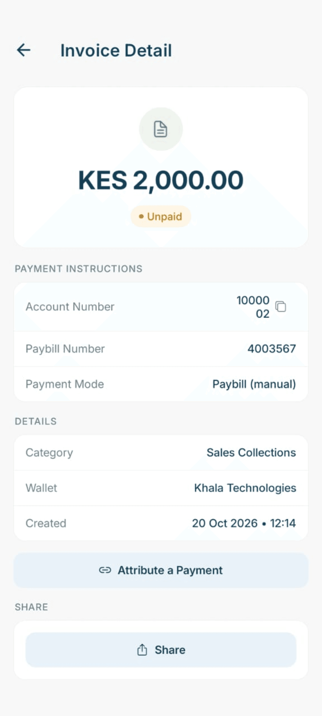 Khala Pay mobile app — Collections